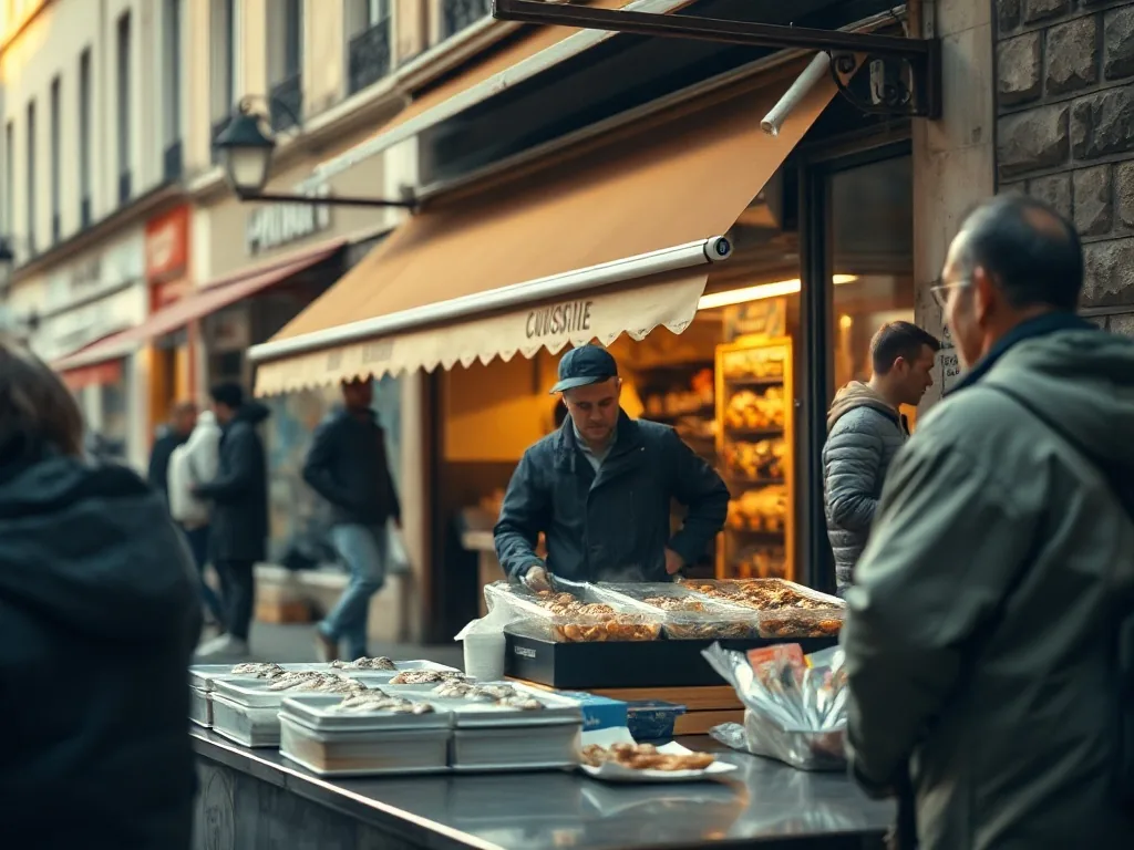 Saucisses fumées cuites à la perfection, disposées sur une planche avec de la moutarde et des herbes