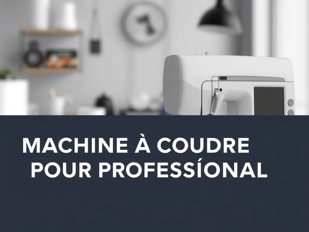 Machine à coudre industrielle en pleine couture dans un atelier professionnel, tissu défilant sous l'aiguille