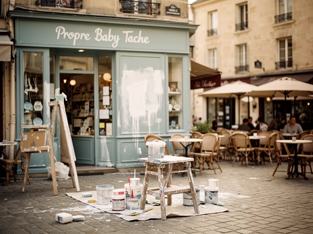 Bébé jouant avec une pochette plastique remplie de peinture colorée sur une table protégée